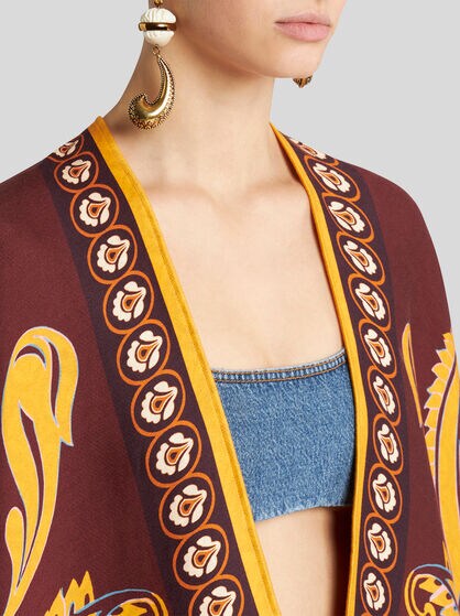 MANTELLA IN COTONE JACQUARD