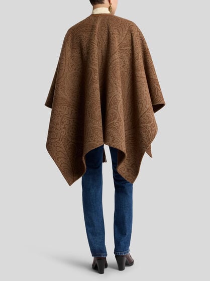 WOOL AND CASHMERE JACQUARD CAPE