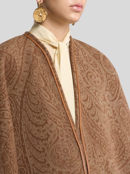 WOOL AND CASHMERE JACQUARD CAPE