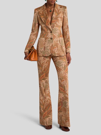 SINGLE-BREASTED PAISLEY JACQUARD JACKET