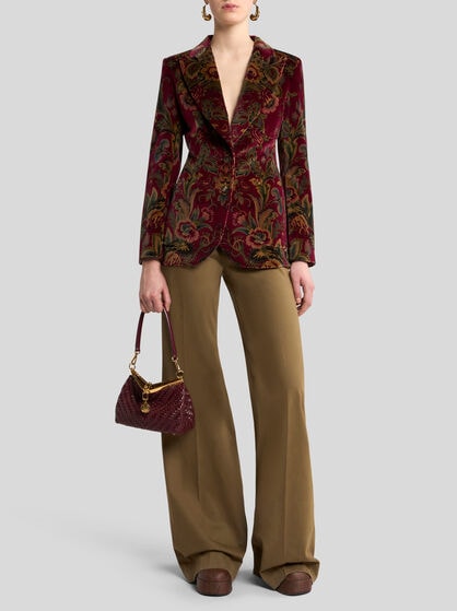 VELVET JACKET WITH PRINT