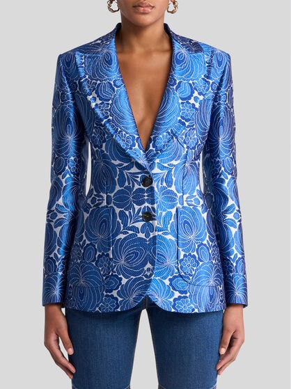 FLORAL JACQUARD JACKET
