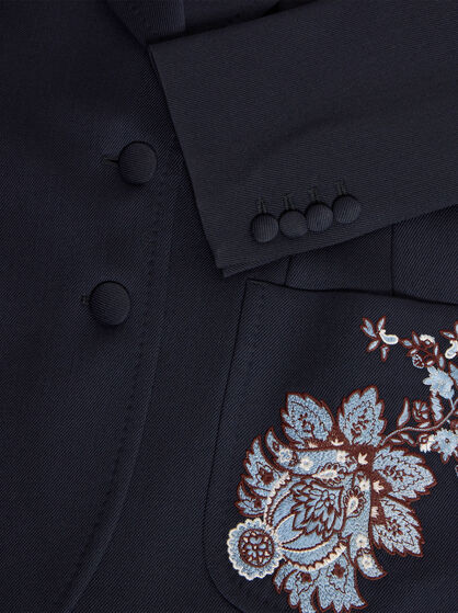 GABARDINE JACKET WITH EMBROIDERY
