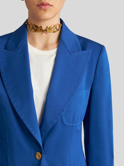 STRETCH JACKET WITH PEGASO BUTTONS