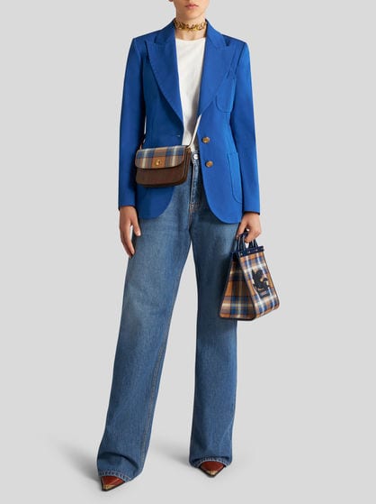 STRETCH JACKET WITH PEGASO BUTTONS