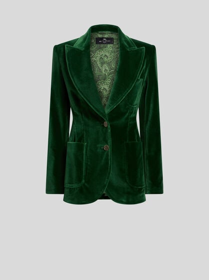 STRETCH VELVET JACKET