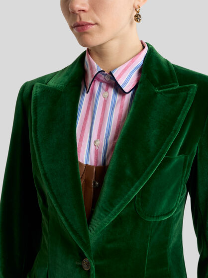 STRETCH VELVET JACKET