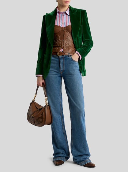 STRETCH VELVET JACKET