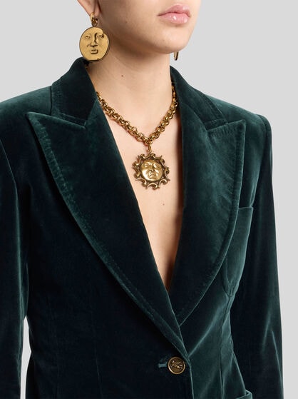 STRETCH VELVET JACKET