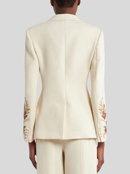 COOL WOOL JACKET WITH EMBROIDERY