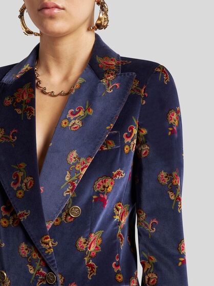 FLORAL VELVET JACKET