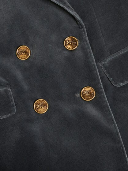 DOUBLE-BREASTED VELVET JACKET