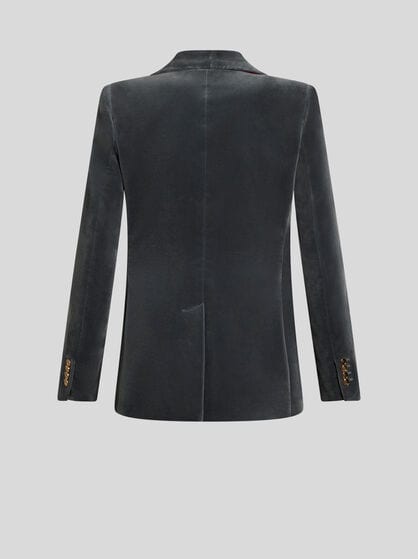 DOUBLE-BREASTED VELVET JACKET