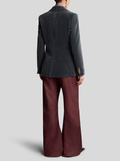 DOUBLE-BREASTED VELVET JACKET