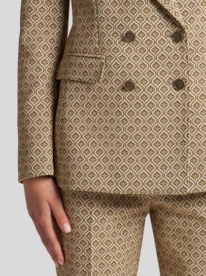 DOUBLE-BREASTED JACQUARD JACKET