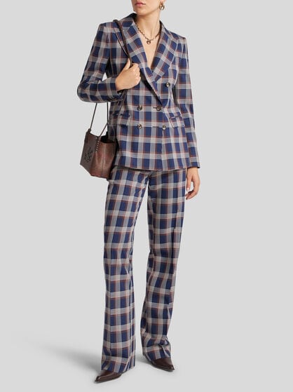 MAXI CHECK TWEED JACKET