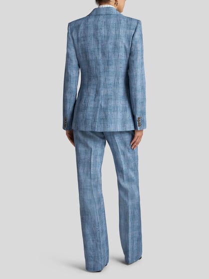 SLUB LINEN CHECK JACKET