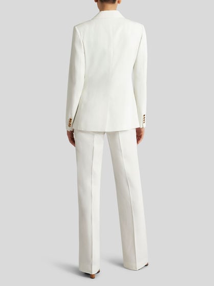 SLUB FABRIC DOUBLE-BREASTED JACKET
