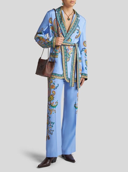 SILK TWILL WRAPAROUND JACKET