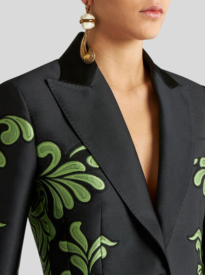 JACQUARD BROCADE JACKET