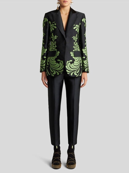 JACQUARD BROCADE JACKET