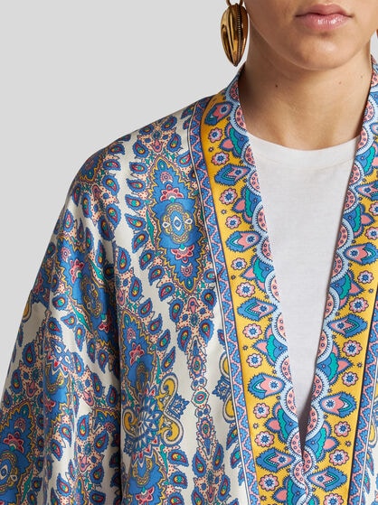 PRINTED TWILL KESA ROBE
