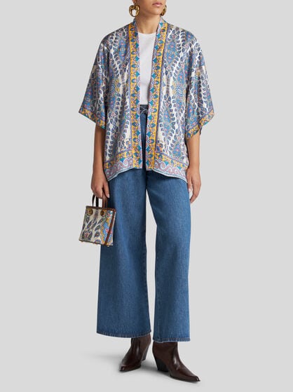 PRINTED TWILL KESA ROBE