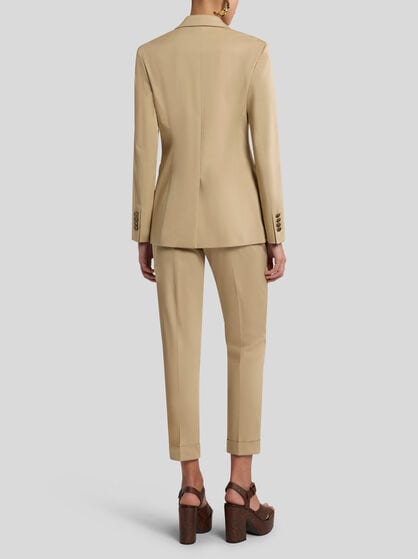 STRETCH COTTON JACKET WITH PEGASO BUTTONS