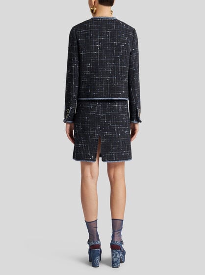 BOUCLÉ JACKET WITH PEGASO BUTTONS