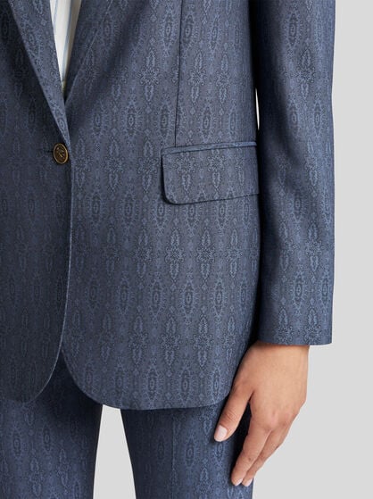WOOL JACKET WITH MEDALLION MOTIF