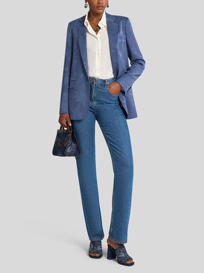 FLORAL JACQUARD JACKET