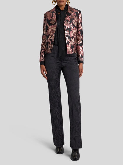 CROPPED JACQUARD JACKET