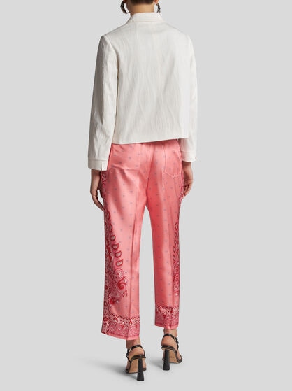 BOXY JACQUARD JACKET WITH MEDALLION MOTIF