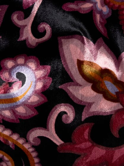 VELVET JACKET WITH PRINT