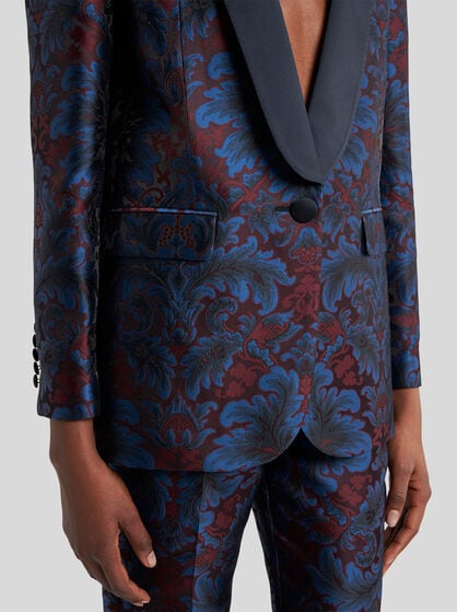 SILK-BLEND JACQUARD JACKET