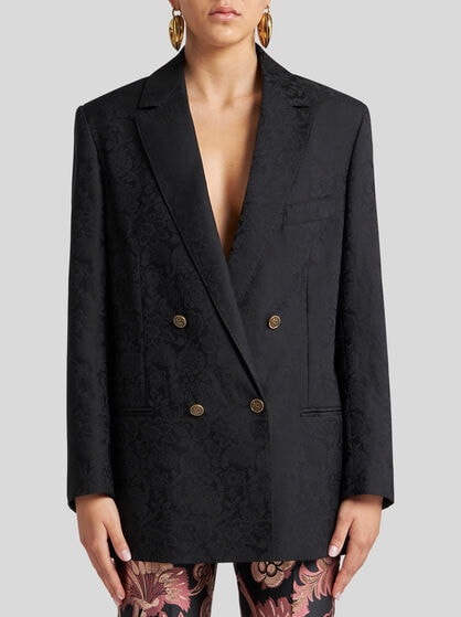 DOUBLE-BREASTED JACQUARD JACKET