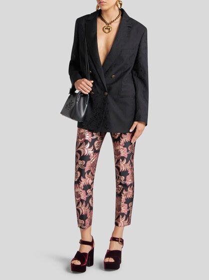 DOUBLE-BREASTED JACQUARD JACKET