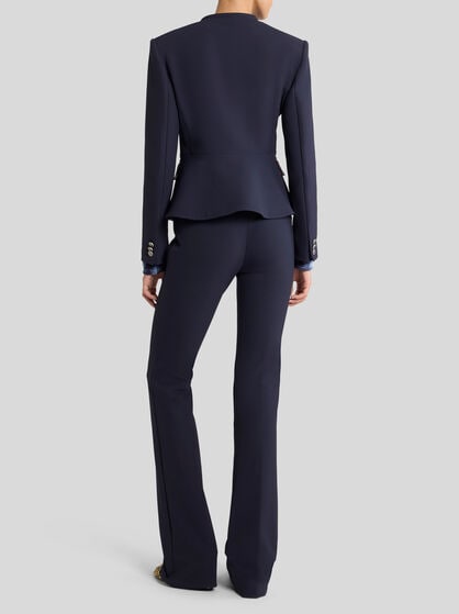 SINGLE-BREASTED JACKET WITH PEPLUM DETAIL