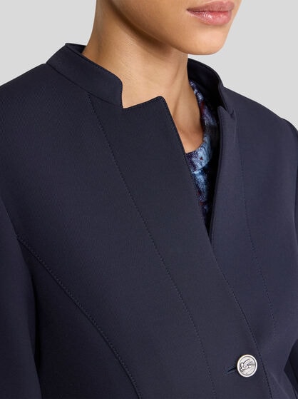SINGLE-BREASTED JACKET WITH PEPLUM DETAIL