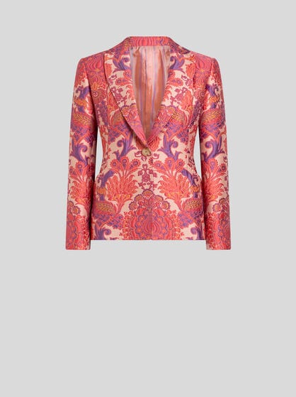 FLORAL JACQUARD JACKET