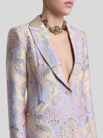 FLORAL JACQUARD JACKET