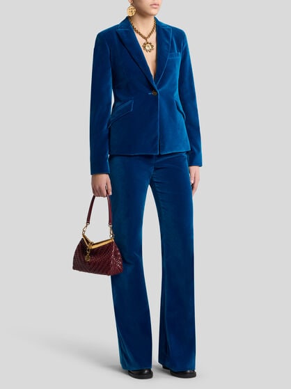 SINGLE-BREASTED VELVET JACKET