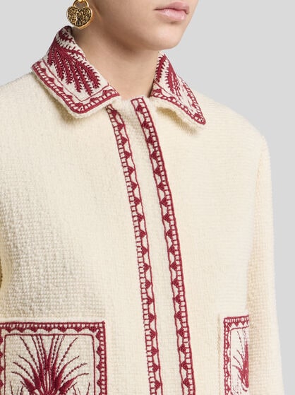 EMBROIDERED BOUCLÉ WOOL JACKET