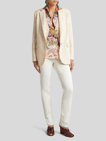 SLUB LINEN-BLEND WAISTCOAT