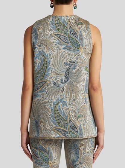 PAISLEY JACQUARD WAISTCOAT