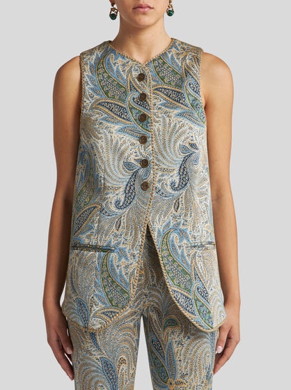 PAISLEY JACQUARD WAISTCOAT
