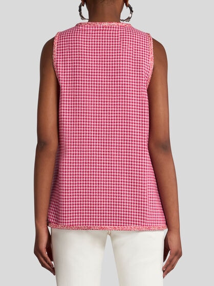 MICRO CHECK WAISTCOAT