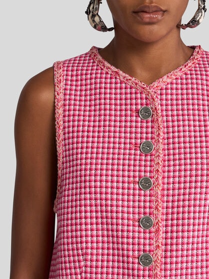 MICRO CHECK WAISTCOAT