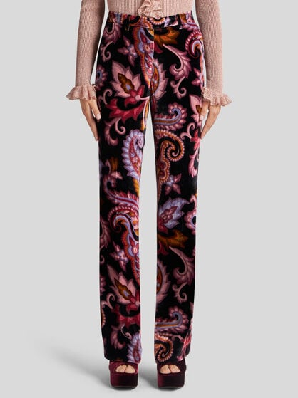 PAISLEY VELVET TROUSERS