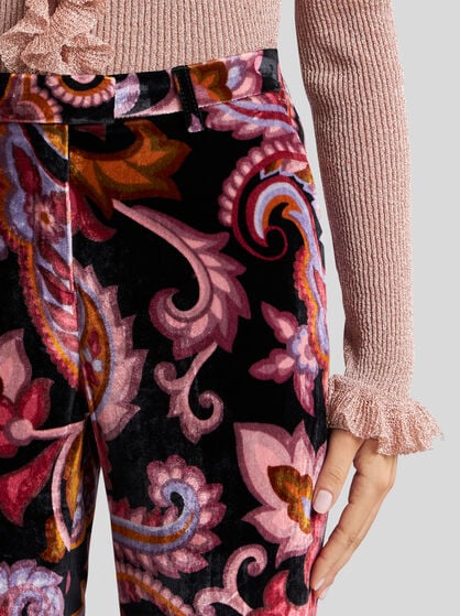 PAISLEY VELVET TROUSERS